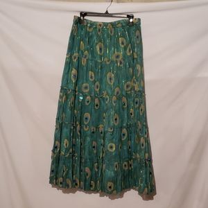 Soft Surroundings peacock skirt